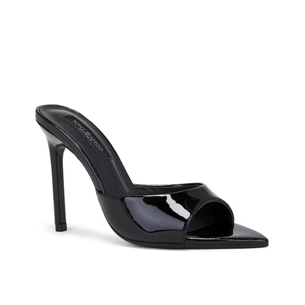 Tony Bianco Malibu Mule in Black Patent